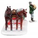 Livraison de bois avec chevaux Lemax Vail Village