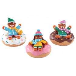 Bonhommes Pains d'épices en luge donuts Lot de 3 Lemax Sugar N Spice