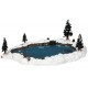 Lac enneigé avec sapins Lot de 6 Lemax Vail Village