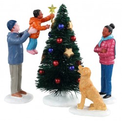 Sapin de Noël en famille Lot de 4 Lemax