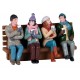 Café entre amis sur un banc Lemax
