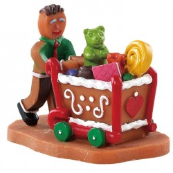 Bonhomme avec chariot Lemax Sugar N Spice