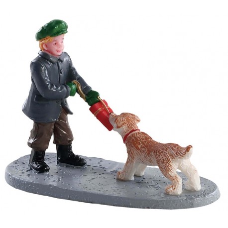 Enfant et son chien Lemax Caddington