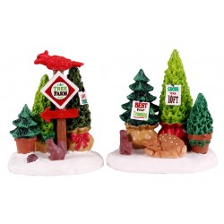 Arbres de Noël en vente Lot de 2 Lemax Vail Village
