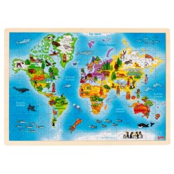 Puzzle enfant en bois monde 192 pièces