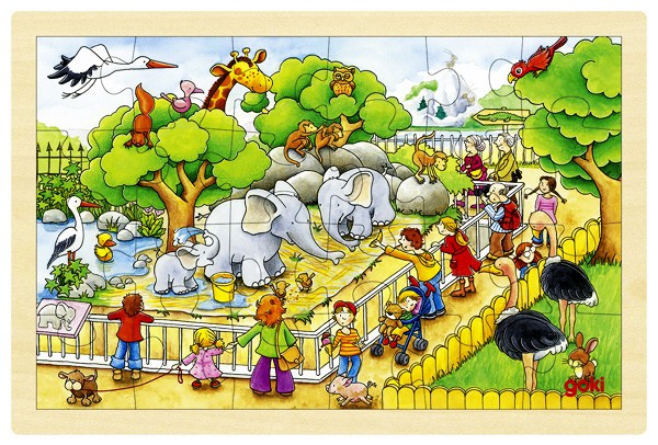 Puzzle enfant en bois balade à cheval 24 pièces - La Magie des Automates