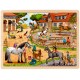 Puzzle cadre enfant en bois centre équestre 96 pièces