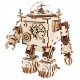 Maquette en Bois Robot animé musical lumineux