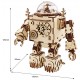 Maquette en Bois Robot animé musical lumineux