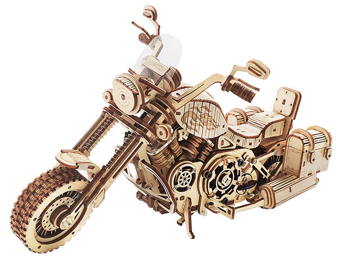 Maquette en bois moto animée - La Magie des Automates