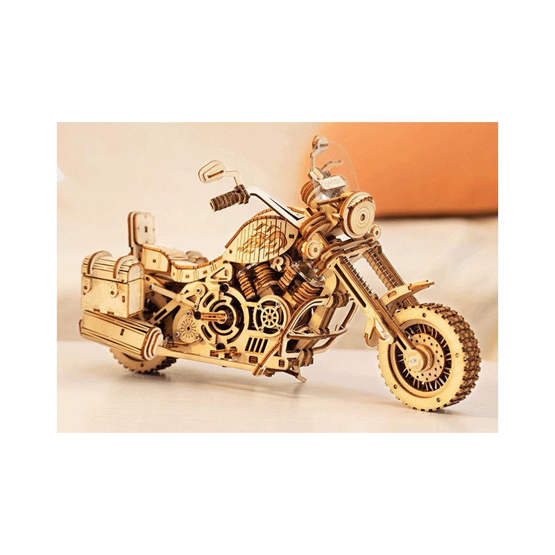 MAQUETTE EN BOIS MOTO CHOPPER - Ma Maquette A Moi