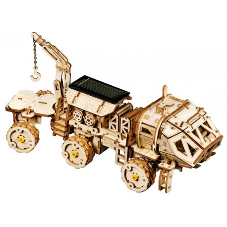 Maquette en bois animée solaire Véhicule d'exploration spatial