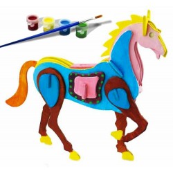 Maquette en bois Cheval avec kit de peinture