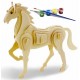 Maquette en bois Cheval avec kit de peinture