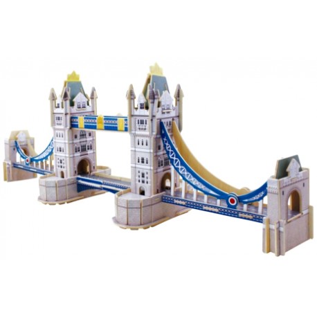 Maquette en bois Tower Bridge coloré