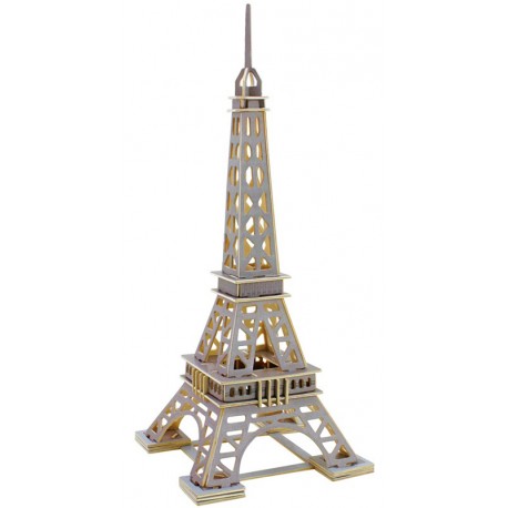 Maquette en bois Tour Eiffel colorée
