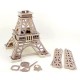Maquette en bois Tour Eiffel colorée