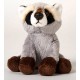 Peluche raton laveur gris 19 cm