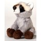 Peluche raton laveur gris 19 cm