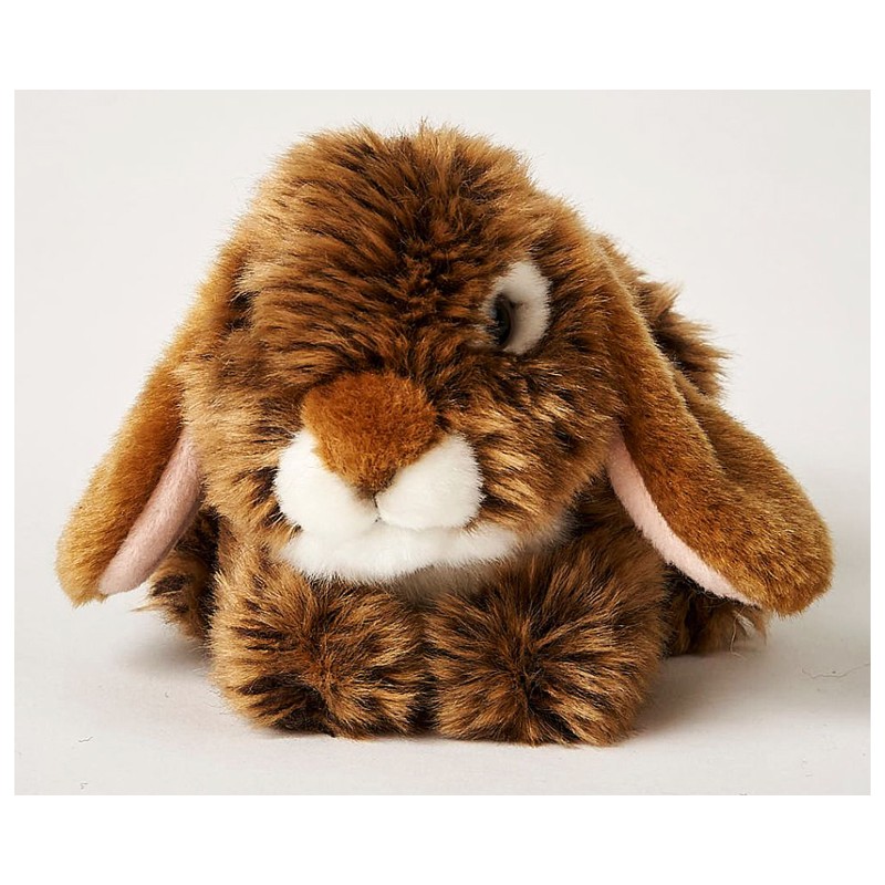 Peluche lapin marron 18 cm - La Magie des Automates