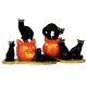 Chats noirs et citrouilles lot de 2 Lemax Halloween