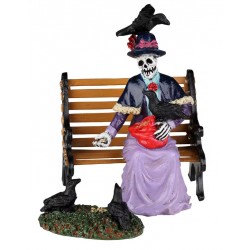 Squelette et corbeaux Lemax Halloween