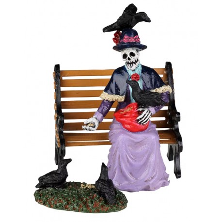 Squelette et corbeaux Lemax Halloween