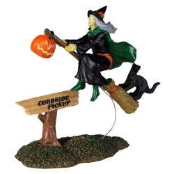 Sorcière sur son balai Lemax Halloween