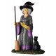 Sorcière chat balai Lemax Halloween