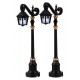 Lampadaires squelettes lumineux Lot de 2 Lemax Halloween