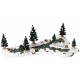 Ruisseau enneigé et sapins Lemax Lot de 10