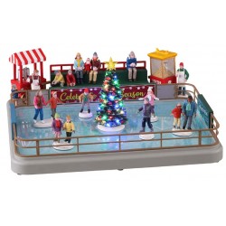 Patinoire Noël animée lumineuse sonore Lemax Vail Village