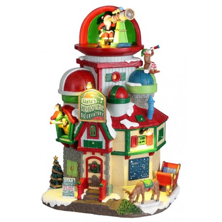 Observatoire du Père Noël lumineux Lemax Santas Wonderland