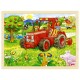 Puzzle cadre enfant en bois Tracteur 96 pièces