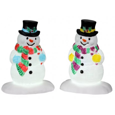 Bonhommes de neige lumineux Lot de 2 Lemax