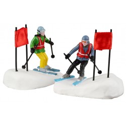 Skieurs Slalom Lot de 2 Lemax