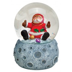 Boule à neige Père Noël lune 9 cm
