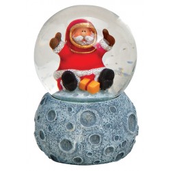 Boule à neige Père Noël lune 6 cm