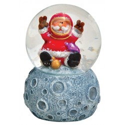 Boule à neige Père Noël lune 6 cm