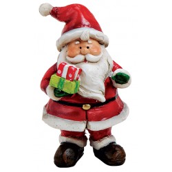 Figurine Père Noël cadeaux résine 8 cm