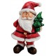 Figurine Père Noël sapin résine 8 cm