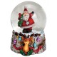 Boule à neige Père Noël renne résine 9 cm