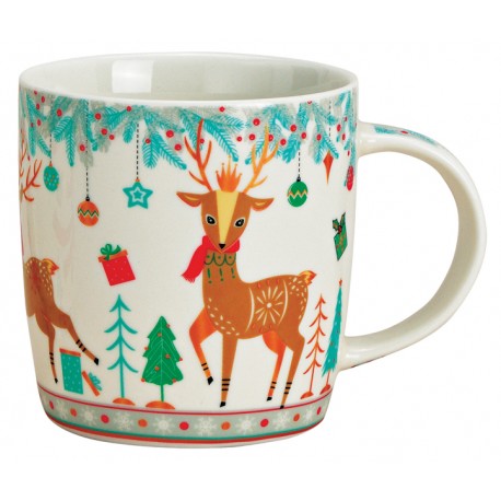 Tasse Noël Renne porcelaine 34 cl