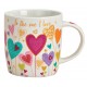 Tasse coeurs To the one I love porcelaine 34 cl