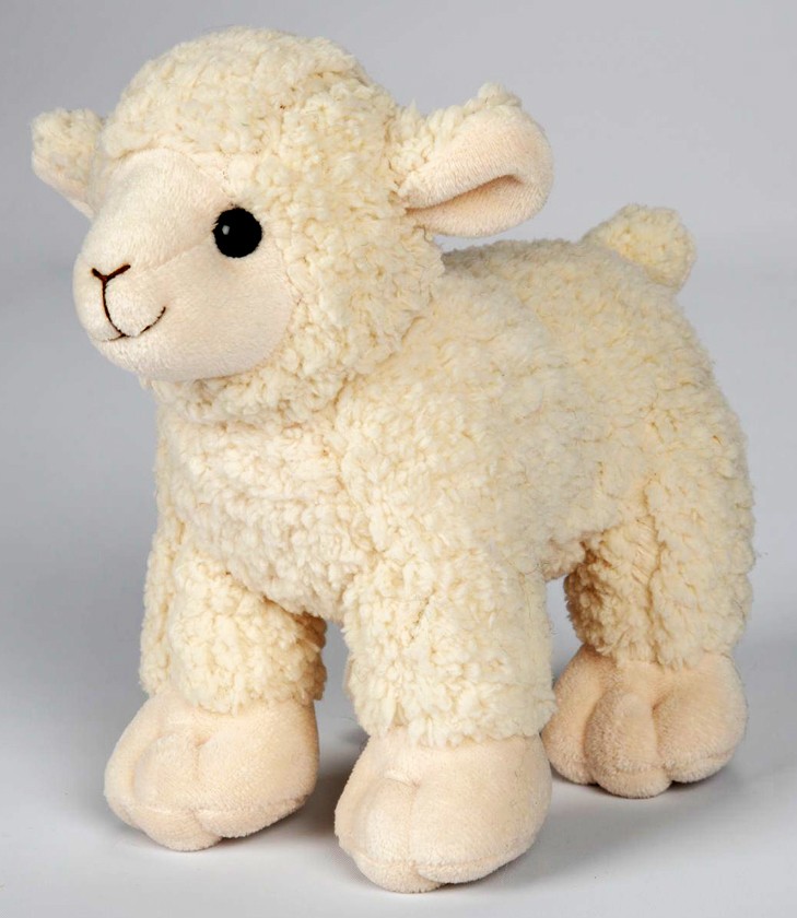 Peluche mouton blanc 18 cm - La Magie des Automates