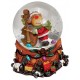 Boule à neige Noël renne violoncelle résine 9 cm
