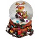 Boule à neige Noël renne tambour résine 9 cm