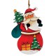 Suspension sapin en bois Père Noël hotte
