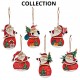 Suspension sapin en bois Père Noël cadeaux