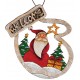 Suspension sapin en bois Gant Père Noël